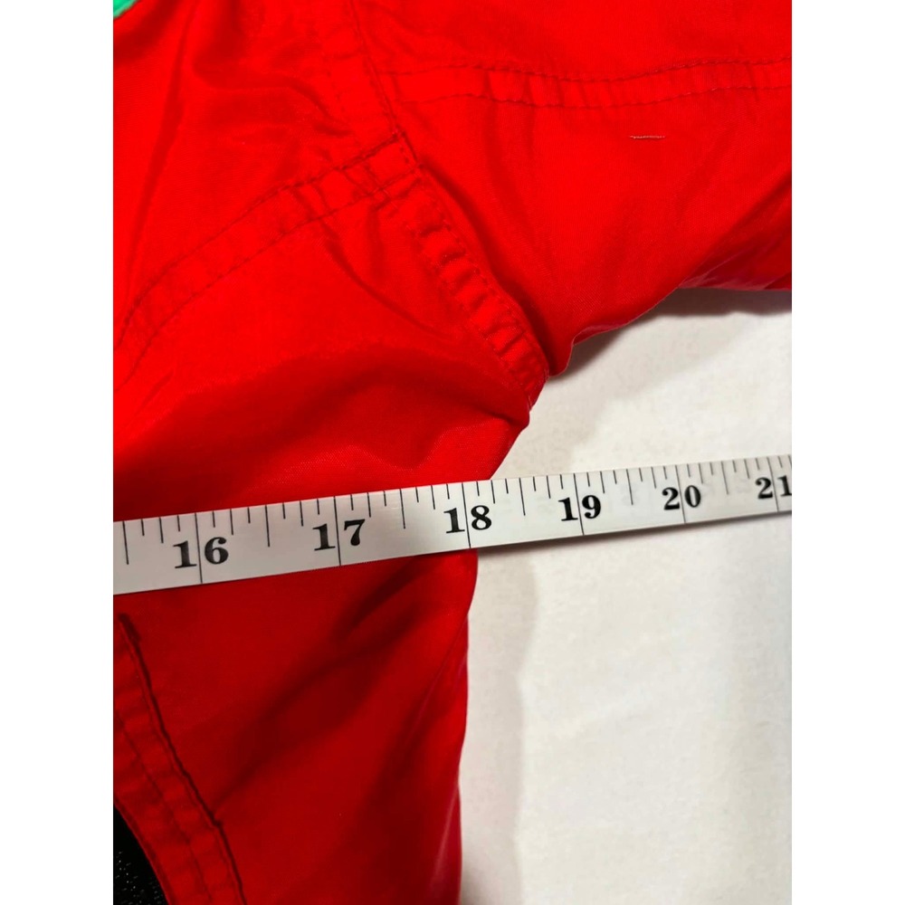 Vintage Kids M 10-12 Colorblock Ski Jacket Red Purple Green Retro 90s Puffer - Picture 9 of 12